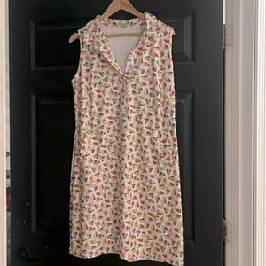 Multi color sailboat dress with pockets